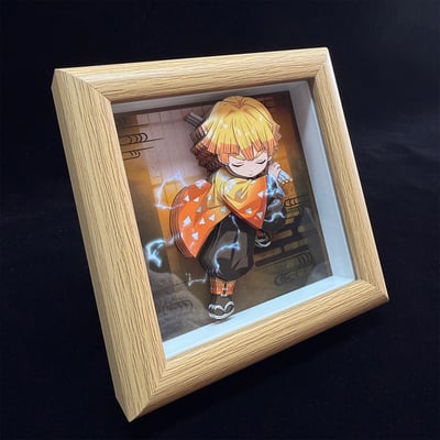 【週邊】凹凸Panda工作室－鬼滅之刃 我妻善逸 紙藝立體掛畫7