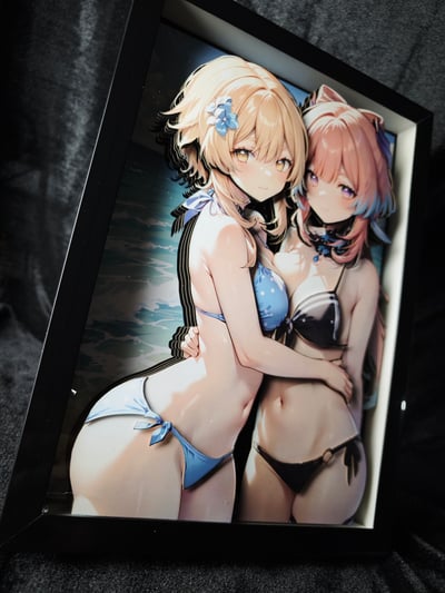 【週邊】泥棒貓工作室-極簡立體裝飾畫 D9-001 螢&珊瑚宮心海2