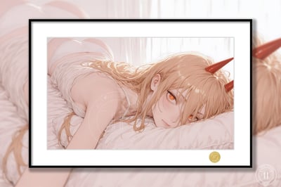 【週邊】H2工作室－電鋸人 血之魔人 睡衣帕瓦 裝飾畫1