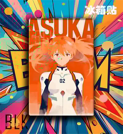 【週邊】巴洛克－新世紀福音戰士 明日香&零 裝飾畫&冰箱貼3