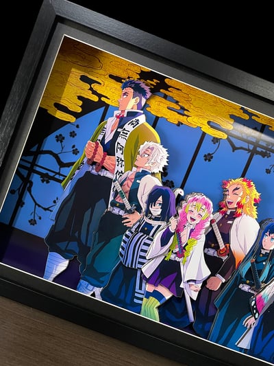 【週邊】神秘畫廊-鬼滅之刃九柱3D紙藝立體畫2