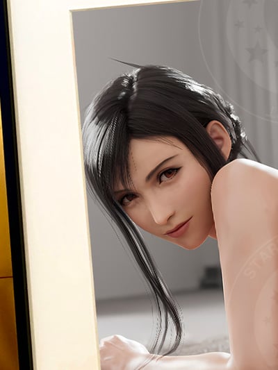 【週邊】星空工作室－最終幻想VII 絲襪蒂法 裝飾畫3