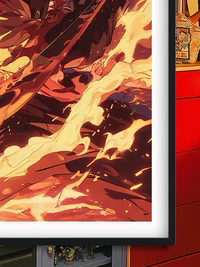 【週邊】巴洛克－鬼滅之刃 煉獄杏壽郎 裝飾畫&冰箱貼3