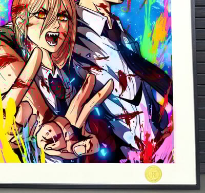 【週邊】H2工作室-塗鴉電次帕瓦 電鋸人鏈鋸人ChainsawMan血魔人裝飾畫5