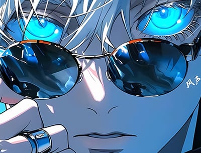 【週邊】巴洛克－咒術迴戰 墨鏡五條悟 裝飾畫&冰箱貼2