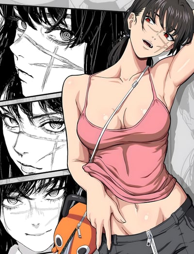 【週邊】H2工作室－鏈鋸人 三鷹朝 裝飾畫3