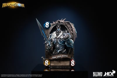 【正版授權】Blizzard x HEX Collectibles-暴雪遊戲 爐石傳說 巫妖王卡牌藝術雕像10