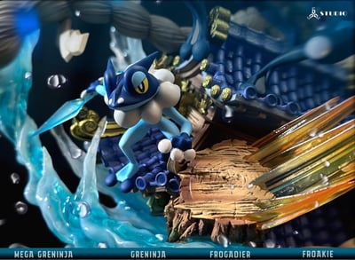 【寶可夢】666撒旦-MEGA忍蛙巨型飛水手裡劍全員出陣5