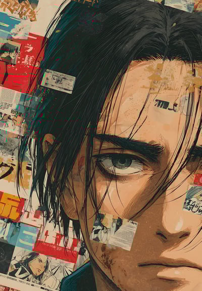 【週邊】H2工作室-艾倫 進擊的巨人艾倫耶格爾動漫二次元裝飾畫3