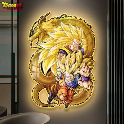 【週邊】阿喵畫社-超級賽亞人悟空燈帶畫4