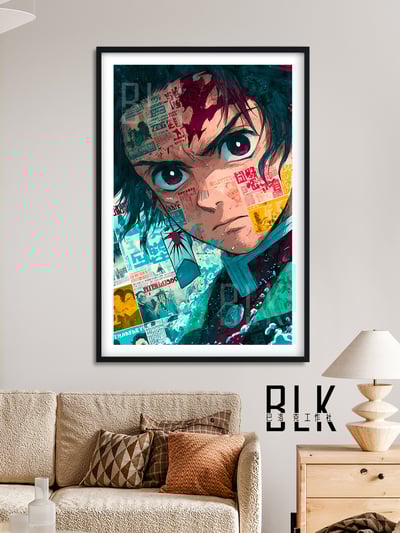 【週邊】巴洛克－鬼滅之刃 報紙炭治郎 裝飾畫 & 冰箱貼5