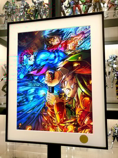 【週邊】星空工作室-鬼滅無限城 鬼滅之刃 無限城篇 炭治郎富岡義勇猗窩座動漫二次元裝飾畫3