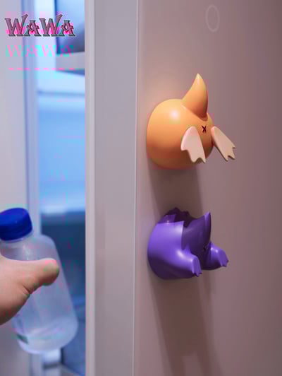 【寶可夢】wawa studio-寶可夢冰箱貼紙 可達鴨+耿鬼1