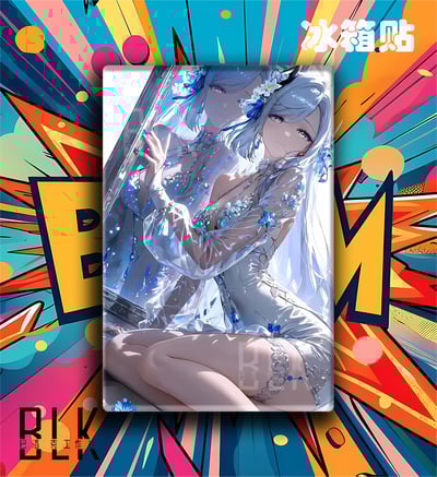 【週邊】巴洛克-流光申鶴雷電將軍原神Shenhe孤辰煢懷遊戲裝飾畫 冰箱貼3