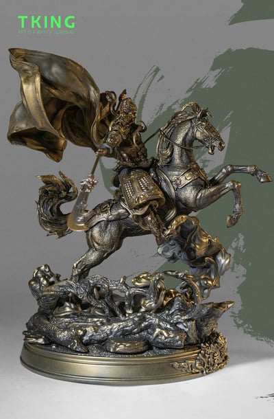 【神話傳說】TKING-戰神關羽仿銅版5