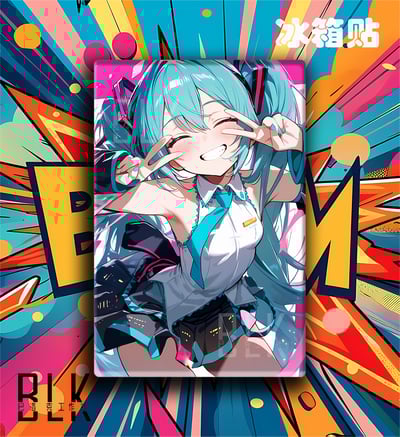 【週邊】巴洛克－初音未來 大笑初音 裝飾畫&冰箱貼5