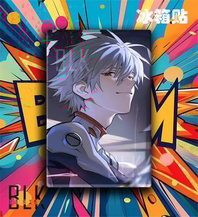 【週邊】巴洛克－新世紀福音戰士 渚薰 裝飾畫&冰箱貼5