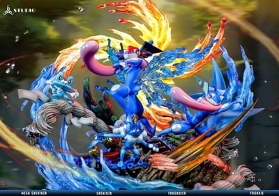 【寶可夢】666撒旦-MEGA忍蛙巨型飛水手裡劍全員出陣9