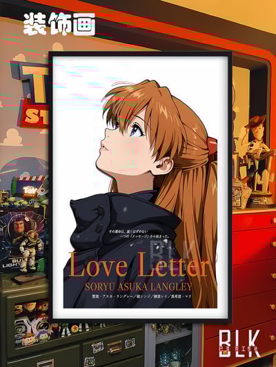 【週邊】巴洛克－新世紀福音戰士 情書明日香＆情書綾波麗 裝飾畫&冰箱貼2