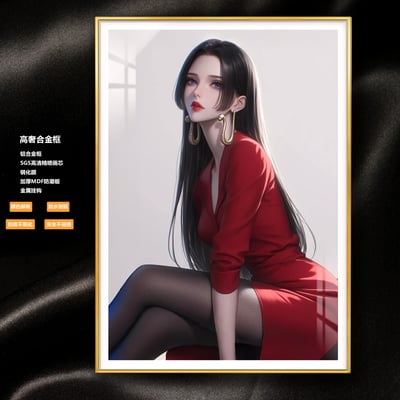 【週邊】阿喵畫社-女明星 紅裝出席 女帝1
