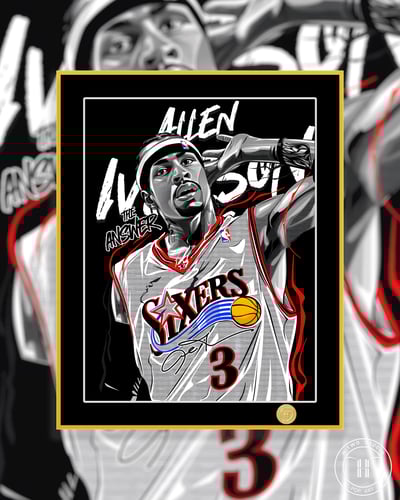 【週邊】H2工作室-阿倫艾佛森 NBA費城76人答案艾佛森Iverson裝飾畫1