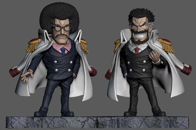 【海賊王】M4工作室-海軍本部人物 第41彈 第0話 年輕戰國&卡普8