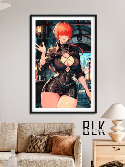 【週邊】巴洛克－拳皇 Shermie 裝飾畫＆冰箱貼4