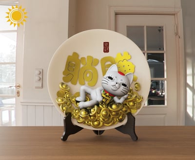 【膽大黨】太陽模玩-躺賺招財膽大黨高速婆婆招財貓1