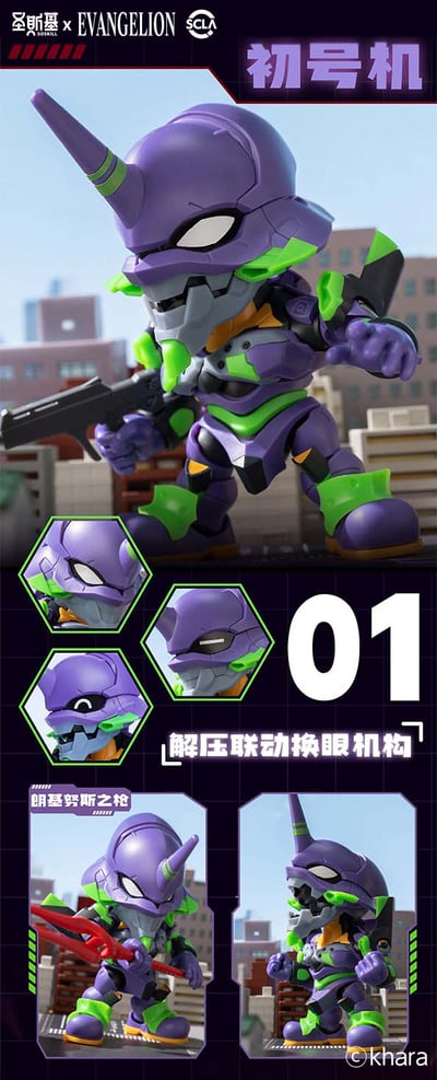 【正版授權】聖斯基－Q版補完計畫 EVA 超可動 拼裝盲盒9