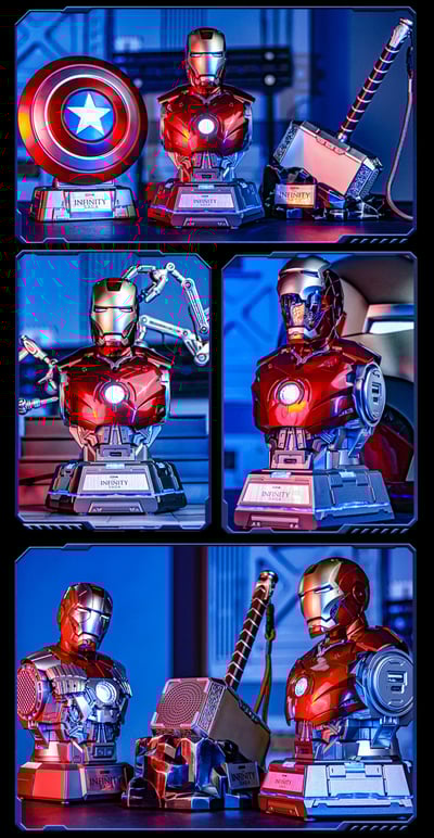 【正版授權】千世機甲Killerbody-鋼鐵人MK3胸像充電中心4