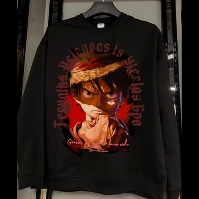 【週邊】阿喵畫社-堅定之心 路飛衛衣2