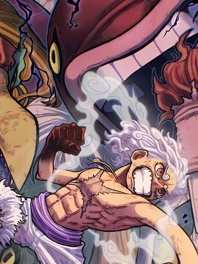 【週邊】星空工作室－海賊王 尼卡 vs 五老星 裝飾畫3