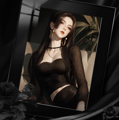 【週邊】阿喵畫社－墨紗韻 女帝 裝飾畫2