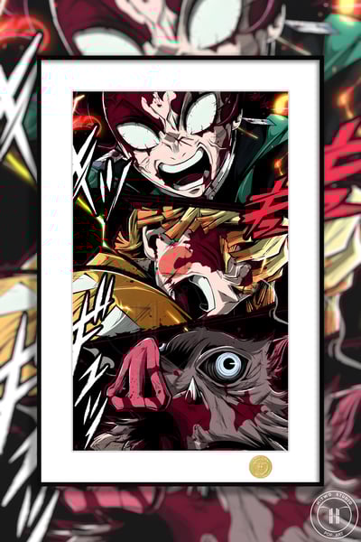 【週邊】H2工作室-魚糕組 鬼滅之刃灶門炭治郎我妻善逸嘴平伊之助裝飾畫1