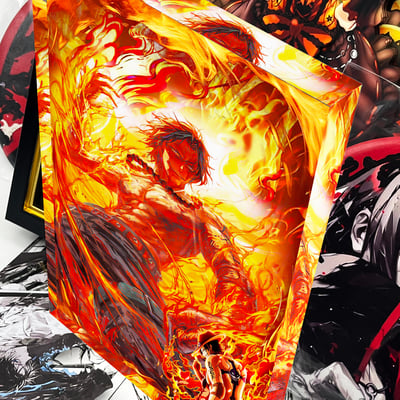 【週邊】阿喵畫社-火拳艾斯卡磚3