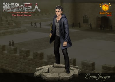 【進擊的巨人】Model Power-進擊的巨人 第5彈 艾倫耶格爾&皮克芬格爾 對峙名場面4