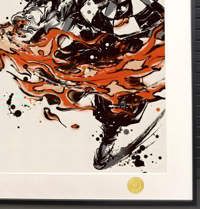 【週邊】H2工作室-灶門炭治郎 鬼滅之刃鬼殺隊火之神神樂動漫二次元裝飾畫4