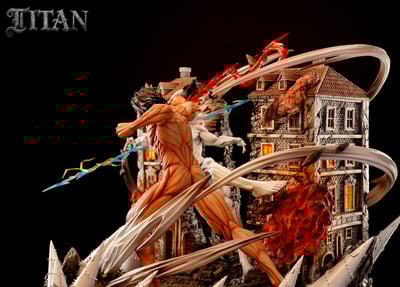 【進擊的巨人】TITAN工作室-大型巨人 第一彈 戰錘巨人VS進巨11