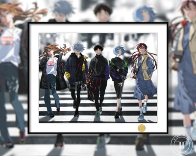 【週邊】H2工作室-潮流EVA 新世紀福音戰士明日香綾波麗碇真嗣渚薰裝飾畫1