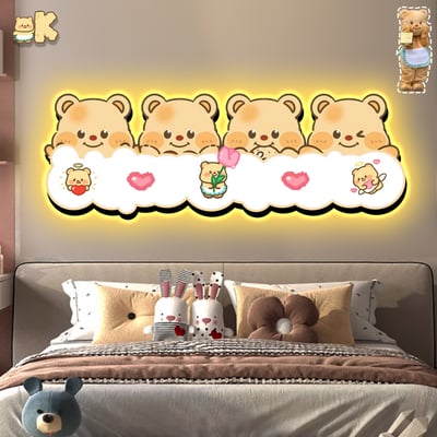 【週邊】阿喵畫社-奶油小熊燈帶畫2