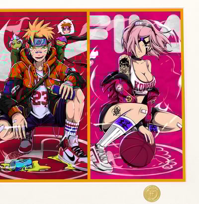 【週邊】H2工作室－火影忍者 嘻哈三人組 裝飾畫4