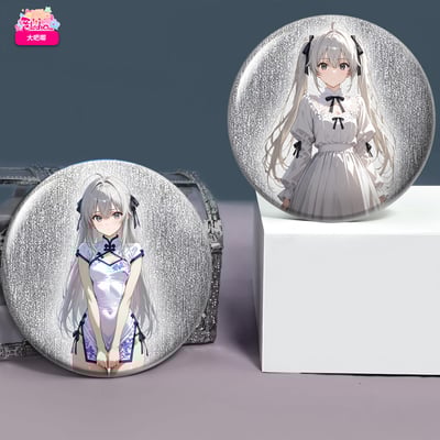 【週邊】阿喵畫社－緣之空 春日野穹組合 雙閃特大徽章1