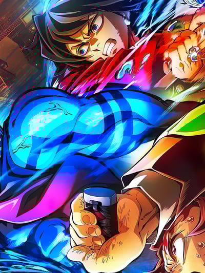 【週邊】星空工作室-鬼滅無限城 鬼滅之刃 無限城篇 炭治郎富岡義勇猗窩座動漫二次元裝飾畫4