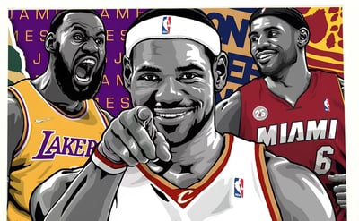 【週邊】H2工作室-勒布朗詹姆斯 NBA湖人騎士熱火詹姆斯老詹裝飾畫4