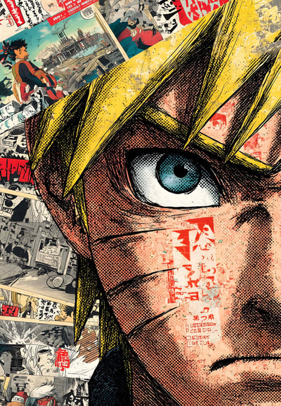 【週邊】H2工作室-海報鳴人 火影忍者漩渦鳴人七代目動漫二次元裝飾畫3