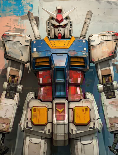 【週邊】H2工作室－機動戰士鋼彈 RX-78 塗鴉款高達 裝飾畫3