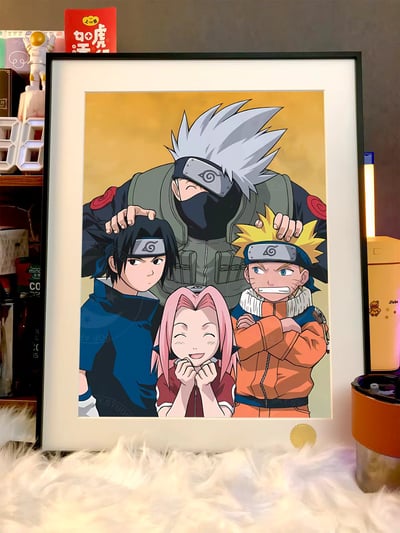 【週邊】星空工作室－火影忍者 卡卡西班 第七班 裝飾畫3