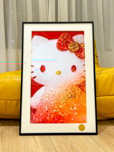 【週邊】星空工作室－金色kitty 裝飾畫1