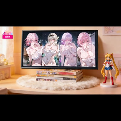 【週邊】阿喵畫社－星鐵姐妹花 溫泉版 裝飾畫3