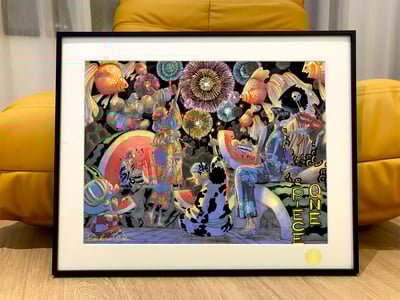 【週邊】星空工作室－海賊王 煙火草帽團 裝飾畫1